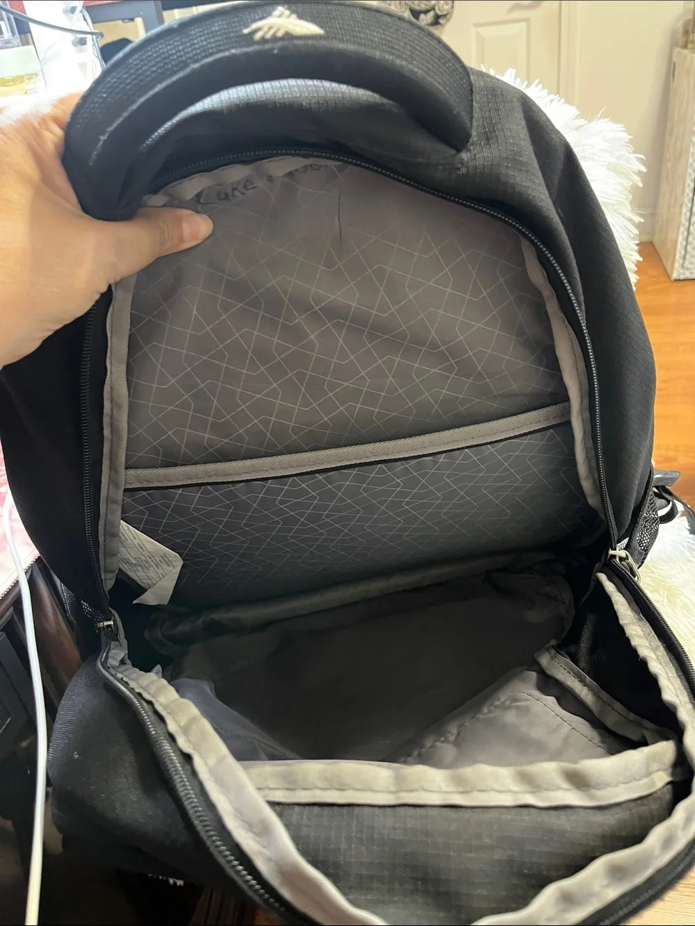 High Sierra Black Men's Backpack with Multiple Zippered Pockets